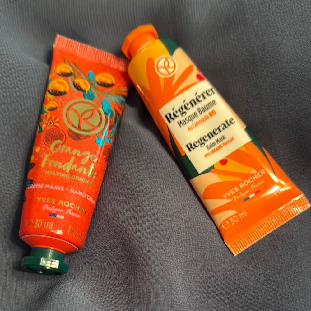 Yves Rocher Orange Hand Cream and Regenerate Balm